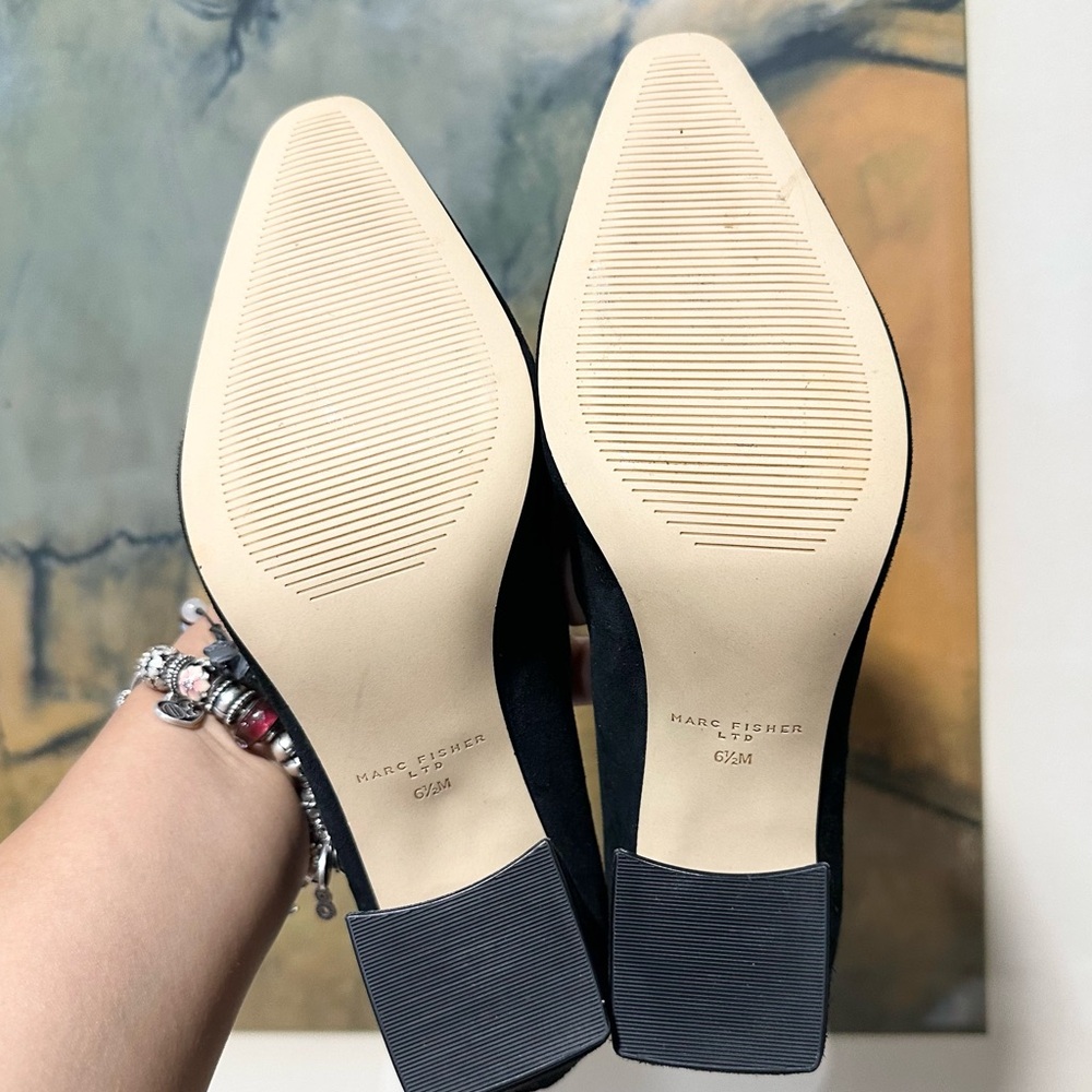 🌸MARC FISHER 🌸 Lewisa Pointed Toe Pump In Black Size: 6.5 - Picture 13 of 13